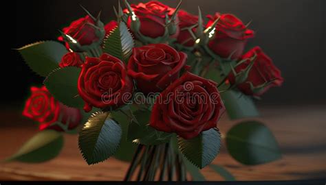 Bouquet Of Long Stemmed Red Roses Romantic Valentine S Day Date Night