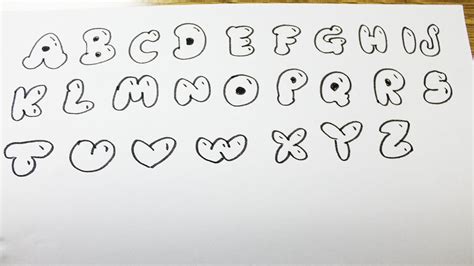 How To Draw Bubble Letters Alphabet