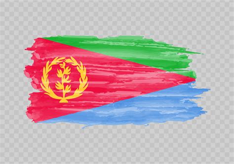 Watercolor Painting Flag Of Eritrea 22754931 Vector Art At Vecteezy