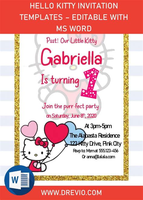 Program generally is a computer program. Hello Kitty Invitation Templates - Editable With Ms Word | Download Hundreds FREE PRINTABLE ...