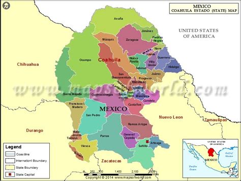 Find The List Of Municipios In Coahuila State Of Mexico Along With