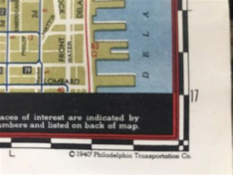 Map Ptc Map Of Philadelphia 1940 Showing Street Car Bus And Subway