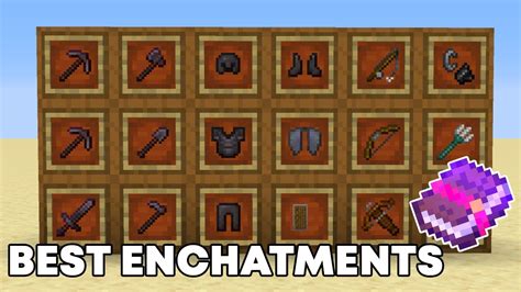 Best Enchantments For All Armortoolsgear In Minecraft 1165 Youtube