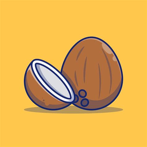 Premium Vector Coconut Fruit Vector Illustration Design Premium Concept