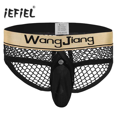 Buy Iefiel Mens Lingerie Sexy Panties Buckled Pouch Open Butt Gay Male Hollow