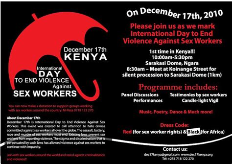 International Day To End Violence Against Sex Workers Nairobi Kenya