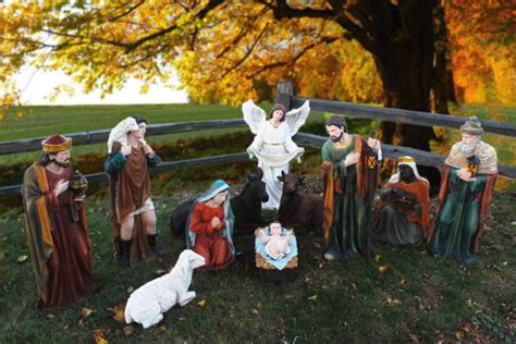 39” Tall Outdoor Nativity Set Large Creche Figures For Church Use