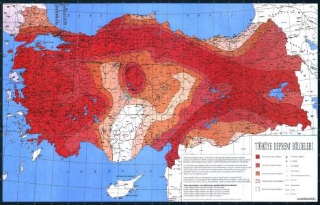 Derece deprem bölgeleri riskin çok fazla olduğu anlamına gelirken, 5. Türkiye'nin deprem bölgeleri nerelerdir? 03-05-2013