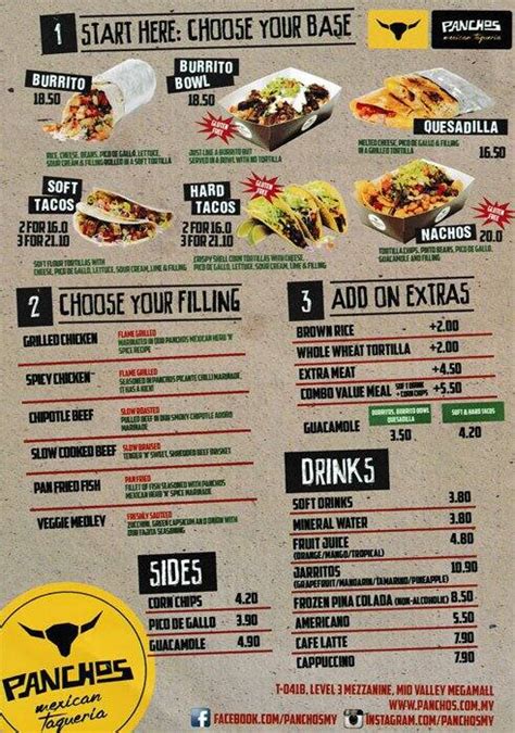 Panchos Menu Menu For Panchos Mid Valley City Kuala Lumpur Zomato