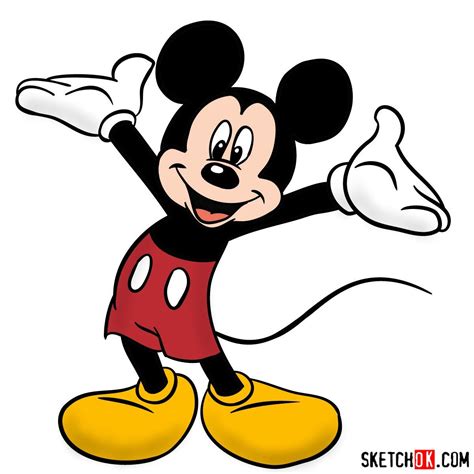 Cartoon Drawings Mickey Mouse Crayon Castles