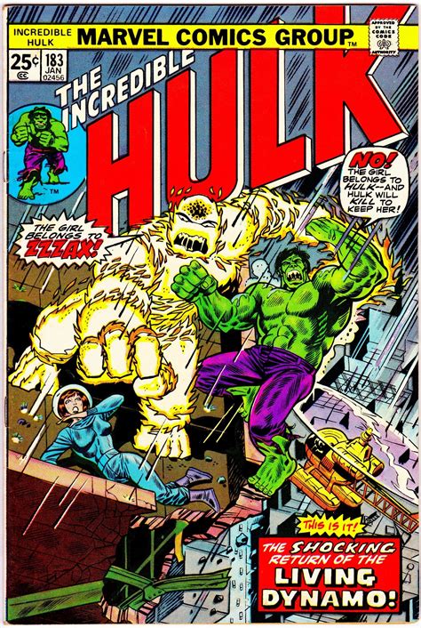 The Incredible Hulk 183 1st Series 1962 1999 January 1975 Marvel