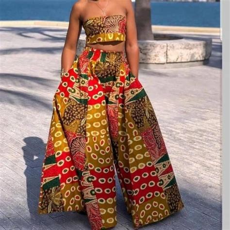 African Two Piece Clothingafrican Pallazo Pants And Crop Topafrican Stylesankara Dr