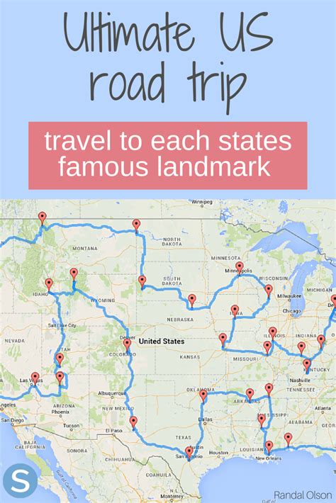 This Road Trip Map Will Take You To Landmarks In All 48 Contiguous