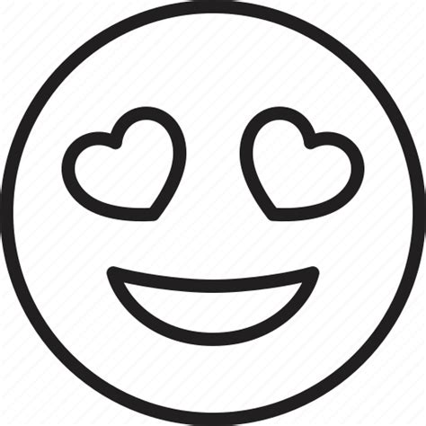 Printable Heart Eye Emoji