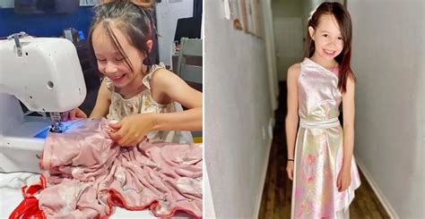 this 9 year old budding fashion designer has a closet full of outfits she has sewn herself