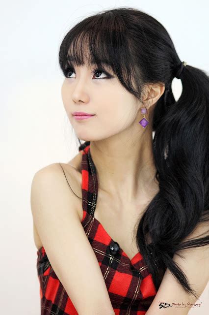 im soo yeon in red black dress korean models photos gallery