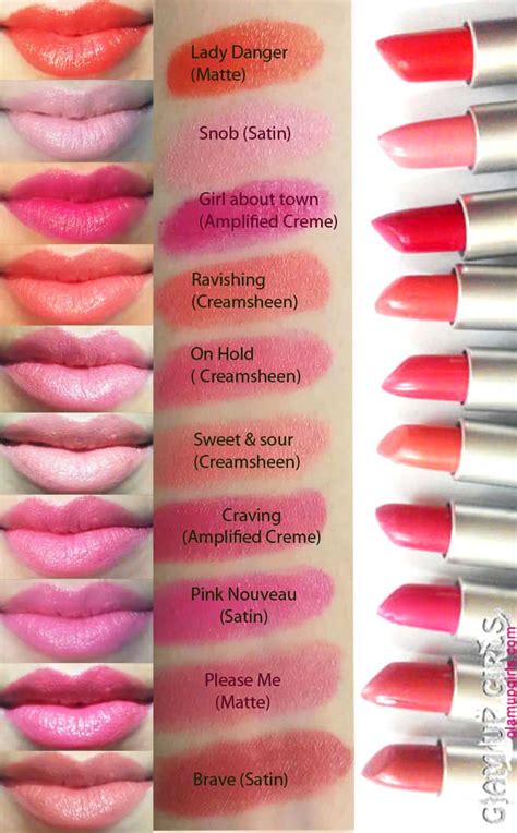 mac lipstick collection swatches glam up girls