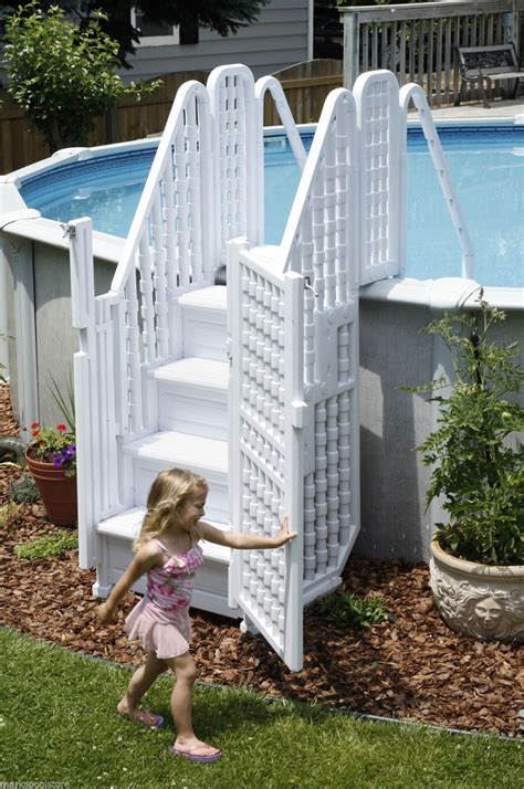 Ocean Blue 38 Mighty Step And Ladder Set Above Ground Swimming Pool