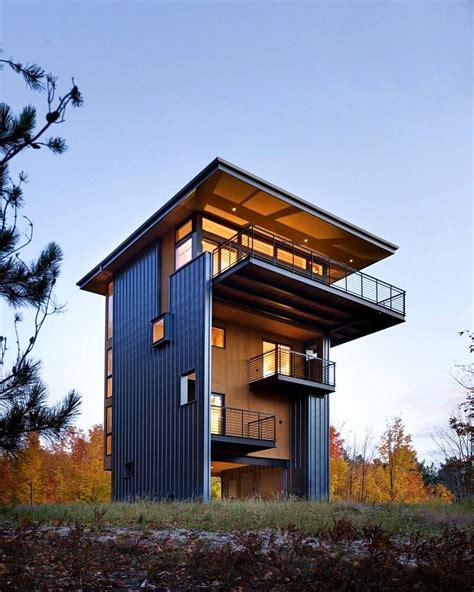 Tower House Sustainable Retreat By Prentiss Balance Wickline Architects