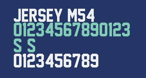 Jersey M54 Free Font What Font Is