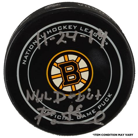 David Pastrnak Boston Bruins Autographed Official Game Puck With Nhl