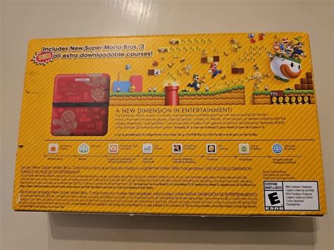 Nintendo 3ds Xl Red Super Mario Bros 2 Gold Edition Console Brand New