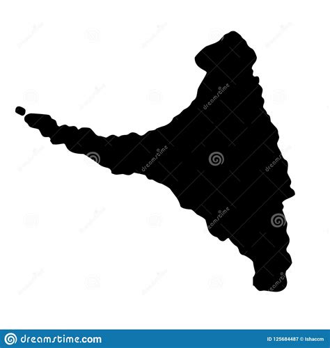 Comoros Map Silhouette Vector Illustration Stock Vector Illustration