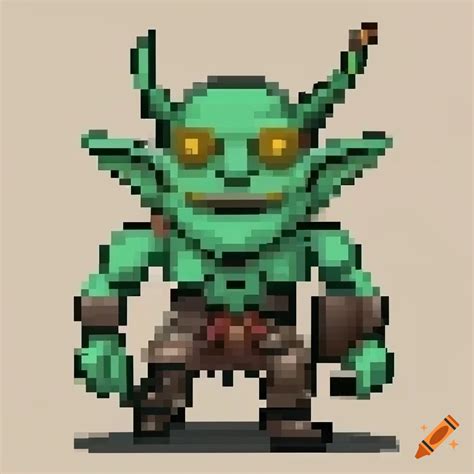 Pixel Art Of A Goblin Character On Craiyon