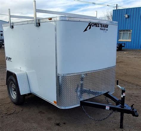 2021 H And H 6x10 Enclosed Cargo Trailer V Nose Ramp Trailers In