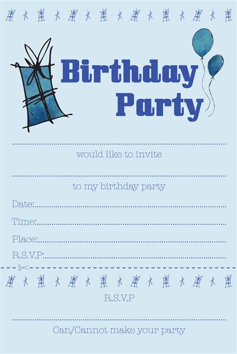 Invitations for the children's birthday fun and easy to make. Boys Birthday Party Invitations Free Printable