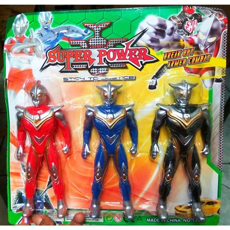 Jual Mainan Murmer Robot Ultraman Super Power Ultraman 3pcs Di Lapak