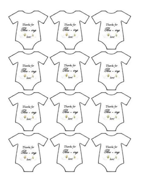 Free baby shower gift tags and card printable. PRINTABLE - Thanks for Bee-ing here Gift Tags ~ Baby Onesie Tags ~ Baby Shower Party Favors PDF ...