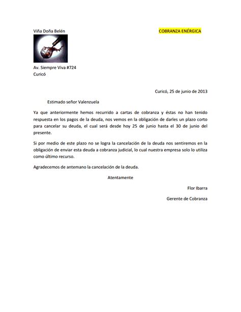 Ejemplos Carta De Cobro Assistente Administrativo Vrogue