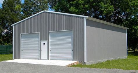 30x41 All Vertical Metal Garage Choice Metal Buildings