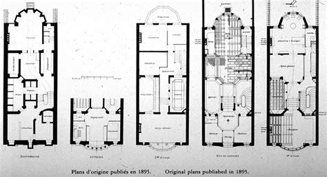 Floor Plan For Hotel Tassel By Victor Horta Brussels 1893 Hotel