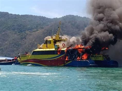 Just a ferry!» langkawi ferry: Feri terbakar: Maklumat awal punca kebakaran dari bilik enjin