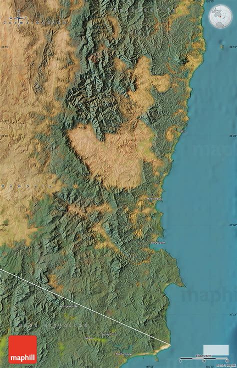 Satellite Map Of Bega Valley 