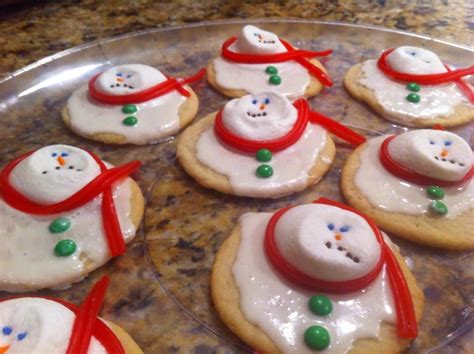 Melted Snowman Cookies Pre Made Sugar Cookies Or Pillsbury Sugar