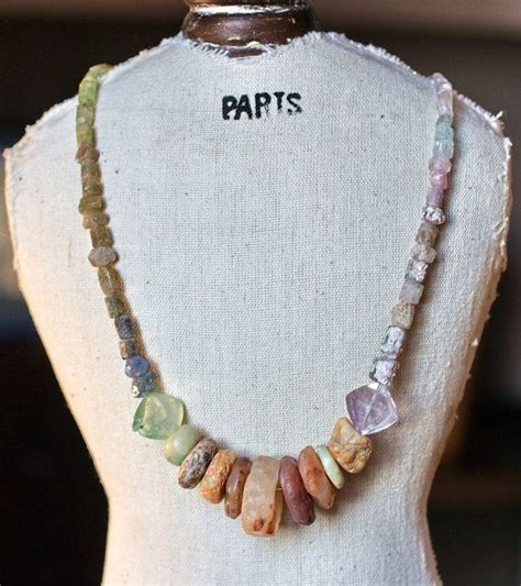 Ancient Bead And Gemstone Necklace Etsy Ancient Jewelry Gemstones