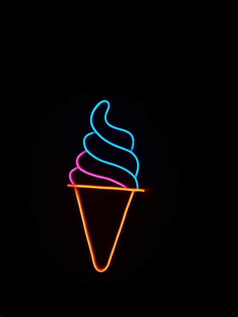 Ice Cream Neon Sign Light Handmade Neon Sign Custom Neon Etsy