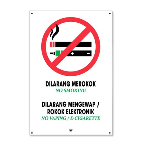 Papan Tanda Dilarang Merokok Mengewap No Cigarette Vaping Shopee Malaysia
