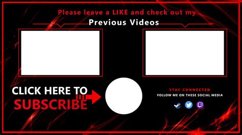 New Outro Scene End Cards Outro Red Youtube