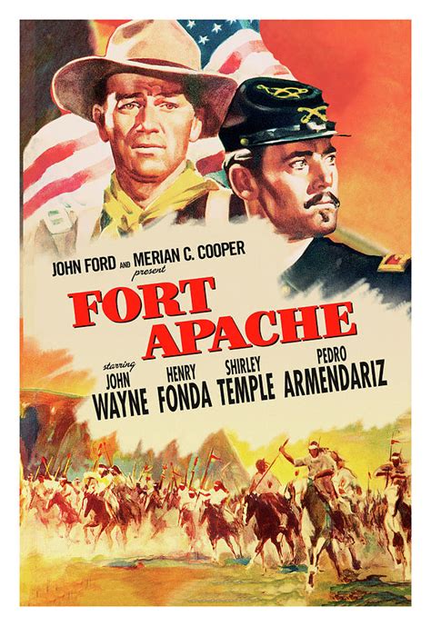 John Wayne And Henry Fonda In Fort Apache 1948 Directed By John Ford Photograph By Album