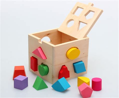 13 Holes Intelligence Baby Blocks Match Shape Learning Educational Toys