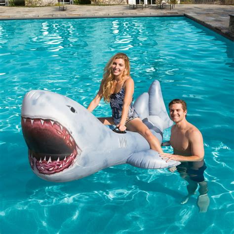 discovery shark week pool lounge 30th anniversary edition great white shark