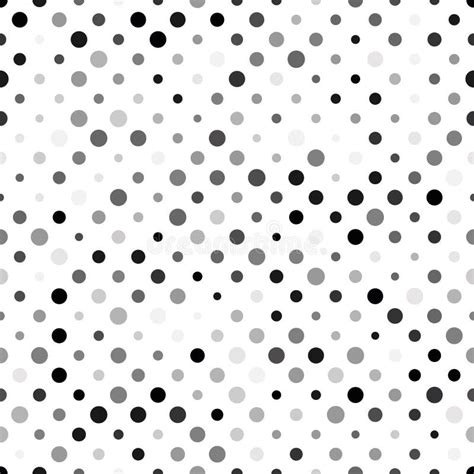 Seamless Polka Dot Pattern Grey Dots In Random Sizes On White