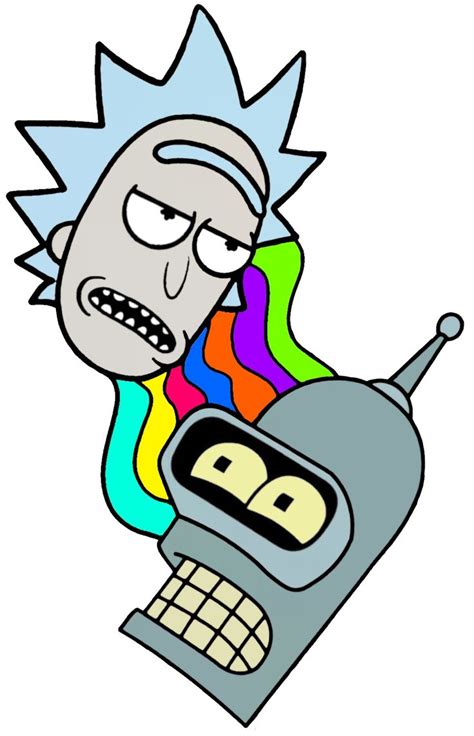 Rick Sanchez And Bender Rodriguez Futurama Rickandmorty Ricksanchez