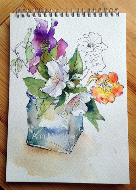 Art Ann Mortimer Floral Watercolor Paintings Watercolor Projects