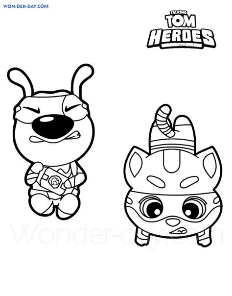 Coloriage Talking Tom Heroes Coloriages Sur Wonder Day