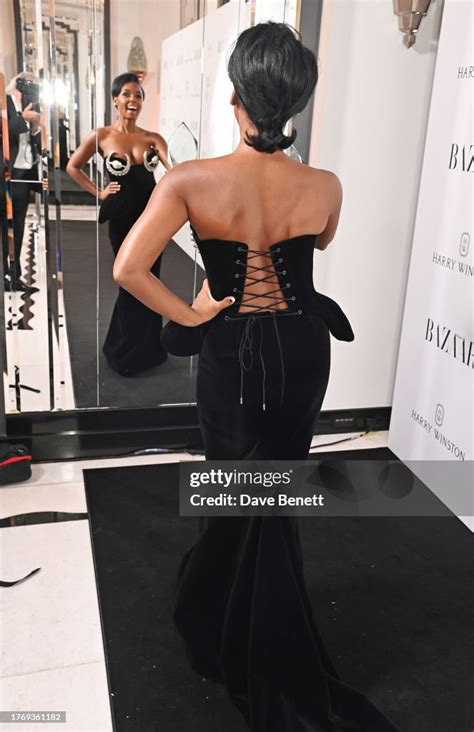 Poses At The Harpers Bazaar Women Of The Year Awards 2023 At News